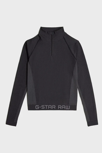 Жіночий чорний лонгслів Seamless G-Star M D26341,D989 - изображение 6