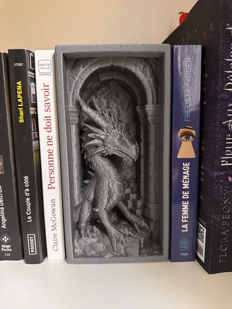 Книжковий уголок вставка для полиці дракон у лігві. Aivory - зображення 2