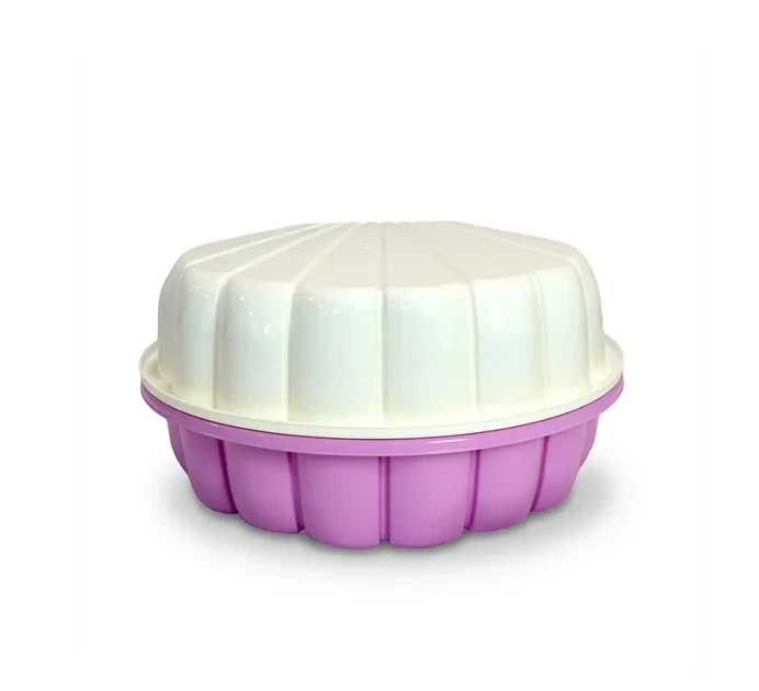 Детская песочница ракушка пластиковая 80 х 81 х 20 см DOLONI 01236/10 с крышкой белая розовая - изображение 3