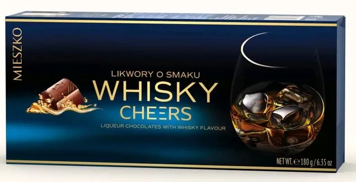 Конфеты шоколадные Mieszko Cheers Whisky пралине с ликером виски 180 г - изображение 2