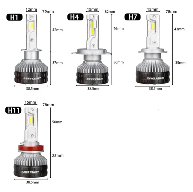 Автомобільні LED-лампи DawnKnight K9C PRO H4 130W 6000k з обманкою (Canbus) - зображення 4