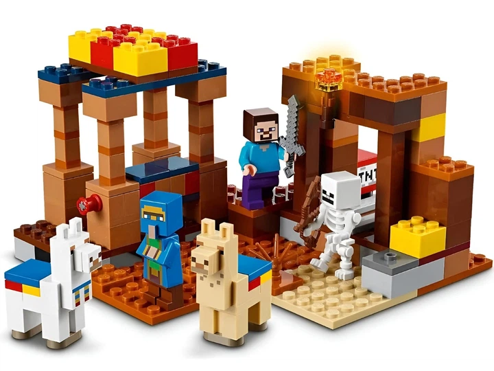 Детский конструктор Minecraft Торговый пост 14 х 14 х 9 см, 201 деталь (11825) - изображение 4