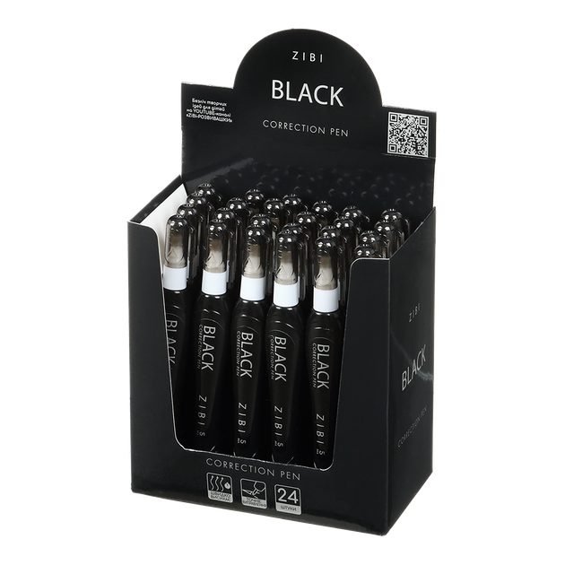 Коректор-ручка BLACK 5 мл, металевий кінчик. - Фото 1 Коректор-ручка BLACK 5 мл, металевий кінчик. - изображение 1