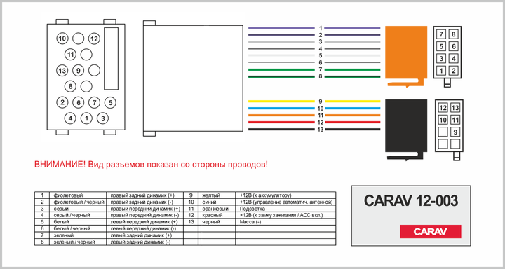 Перехідник ISO BMW, Land Rover, Rover, Mini Carav 12-003 - изображение 4
