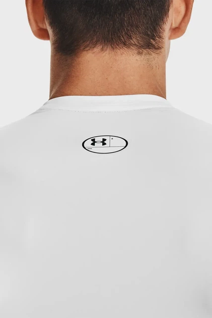 Чоловіча біла футболка HG Armour Comp SS-WHT Under Armour M 1361518-100 - Фото 4 Чоловіча біла футболка HG Armour Comp SS-WHT Under Armour M 1361518-100 - зображення 4