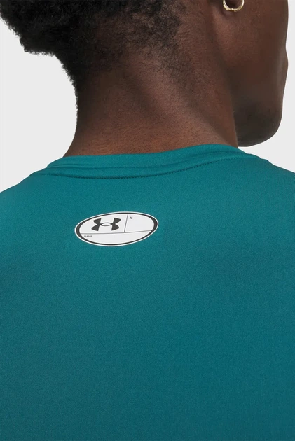 Чоловіча зелена футболка UA HG Armour Comp SS-GRN Under Armour SM 1361518-338 - Фото 3 Чоловіча зелена футболка UA HG Armour Comp SS-GRN Under Armour SM 1361518-338 - изображение 3