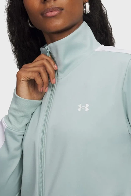 Жіночий м'ятний спортивний костюми (кофта, штани) Tricot Tracksuit Under Armour LG 1365147-477 - Фото 3 Жіночий м'ятний спортивний костюми (кофта, штани) Tricot Tracksuit Under Armour LG 1365147-477 - зображення 3