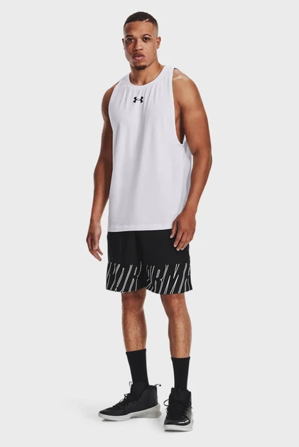 Чоловіча біла майка UA BASELINE COTTON TANK Under Armour M 1361901-100 - зображення 4