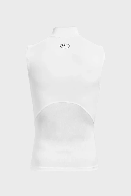 Чоловіча біла майка UA HG Armour Comp Mock SL Under Armour L 1361521-100 - изображение 6