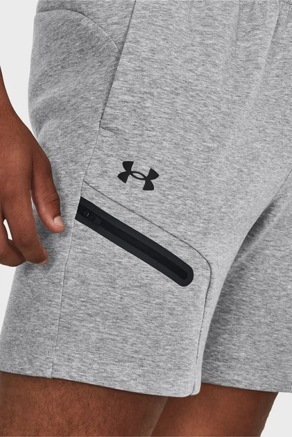 Чоловічі сірі шорти UA Unstoppable Flc Shorts Under Armour 3XL 1379809-011 - Фото 4 Чоловічі сірі шорти UA Unstoppable Flc Shorts Under Armour 3XL 1379809-011 - изображение 4