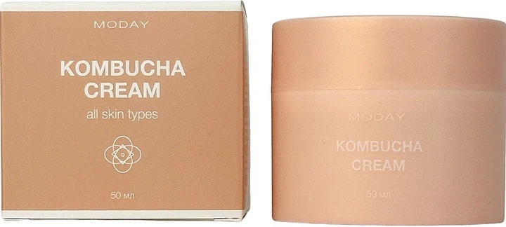 Мультифункциональный двухфазный крем для лица MODAY Kombucha CREAM на основе ферментированного черного чая, астаксатина и Bix'Activ® 50 мл - изображение 2