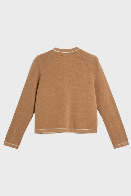 Жіночий кардиган бежевий CONTRAST KNIT Gant S 4805368 - зображення 2