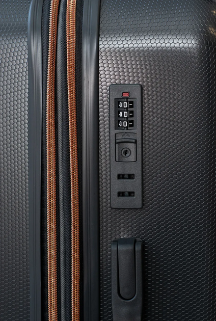 Середня валіза 65+14л з розширенням з полікарбонату SK Keys_19M графітова - изображение 8