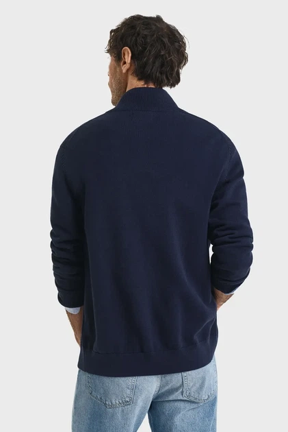 Чоловічий темно-синій кардиган CASUAL COTTON ZIP Gant S 8030164 - изображение 3