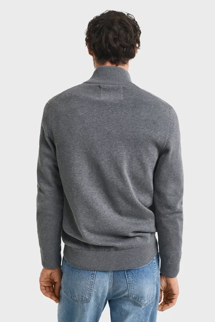 Чоловічий сірий кардиган CASUAL COTTON ZIP Gant XXXL 8030164 - изображение 3