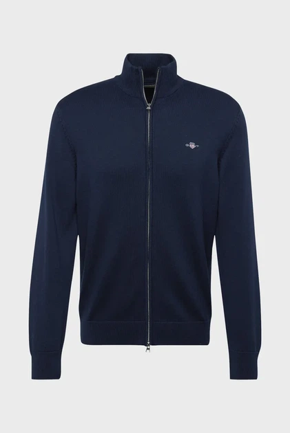 Чоловічий темно-синій кардиган CASUAL COTTON ZIP Gant S 8030164 - изображение 6