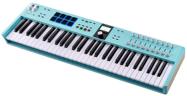 MIDI-клавіатура Arturia KeyLab Essential 61 Mk3 Aquamarine - зображення 3