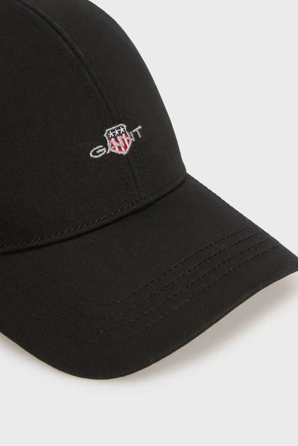 Чоловіча чорна кепка COTTON TWILL CAP Gant OS 9900001 - изображение 3