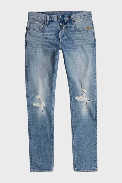 Чоловічі блакитні джинси 3301 Slim G-Star RAW 33-32 51001,D936 - зображення 6