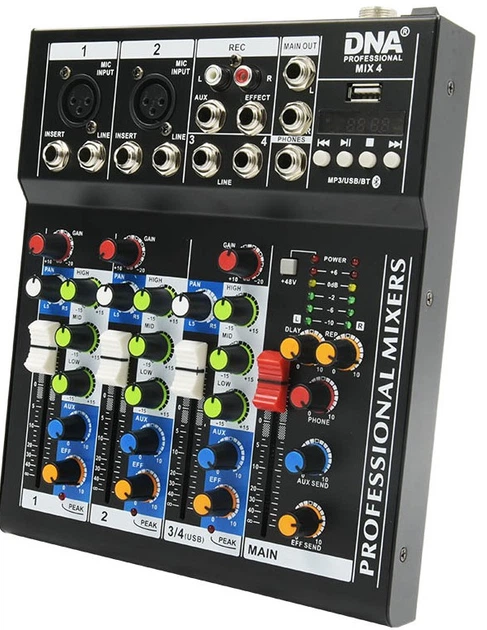 Mikser audio DNA MIX 4 USB MP3 analogowy 4 kanały (5907780141112) - obraz 2
