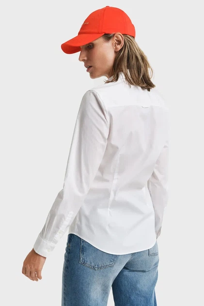 Жіноча біла сорочка SLIM POPLIN SOLID Gant 34 4300486 - зображення 3