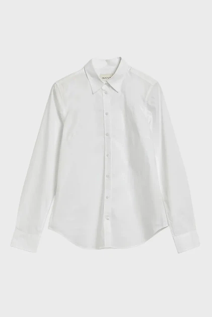Жіноча біла сорочка SLIM POPLIN SOLID Gant 34 4300486 - зображення 7