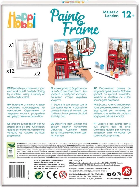 Malowanie po numerach As Company HappiHobbi Paint & Frame Wspaniały Londyn 1038-41023 (5203068410230) - obraz 5