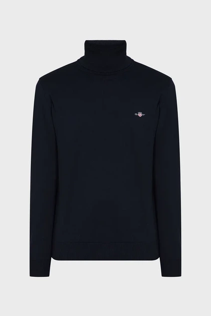 Чоловічий темно-синій гольф CLASSIC COTTON ROLLERNECK Gant XL 8030563 - изображение 6