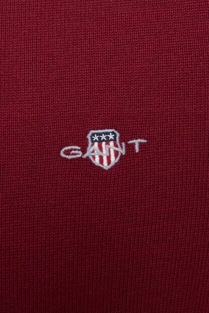 Чоловічий бордовий гольф CLASSIC Gant L 8030563 - Фото 3 Чоловічий бордовий гольф CLASSIC Gant L 8030563 - изображение 3