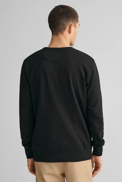 Чоловічий чорний світшот REG SHIELD C-NECK SWEAT Gant XXL 2006065 - изображение 3