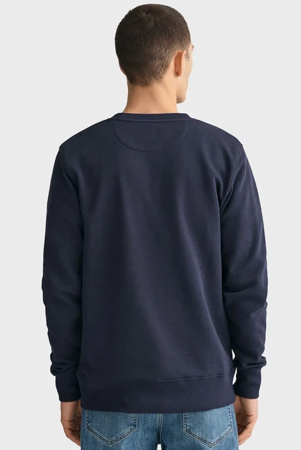 Чоловічий темно-синій світшот REG SHIELD C-NECK Gant S 2006065 - изображение 3