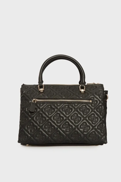 Жіноча чорна сумка з візерунком ADELASIA Guess OS HWQL9658060 - изображение 4