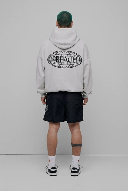 Чоловіче сіре худі Oversized Universe H GOTS Preach S 206271 - Фото 3 Чоловіче сіре худі Oversized Universe H GOTS Preach S 206271 - зображення 3