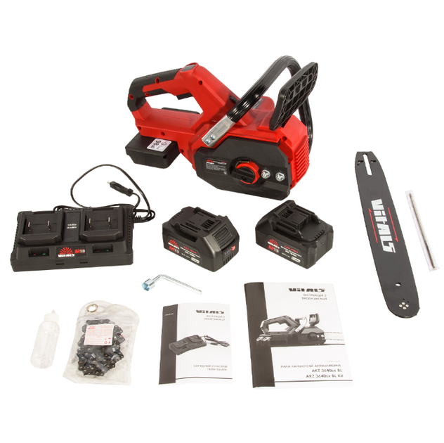 Пила ланцюгова акумуляторна Vitals AKZ 3640sx BL Kit - Фото 14 Пила ланцюгова акумуляторна Vitals AKZ 3640sx BL Kit - зображення 14