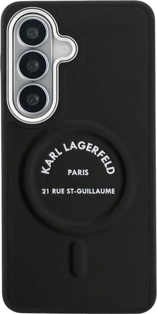 Etui Karl Lagerfeld Embossed Ring RSG Logo MagSafe do Samsung Galaxy S26 Plus Black (KLHMS26MPSKRSGEK) - obraz 2