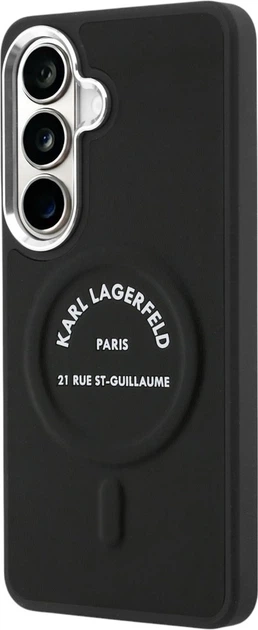 Etui Karl Lagerfeld Embossed Ring RSG Logo MagSafe do Samsung Galaxy S26 Plus Black (KLHMS26MPSKRSGEK) - obraz 3