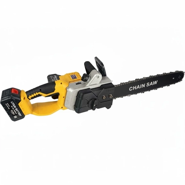 Ручна акумуляторна пила для розпилювання дерева з двома акумуляторами безщіткова ланцюгова пила для дачі з регулюванням подачі мастила 48V потужна пила з шиною 18 дюймів - Фото 7 Ручна акумуляторна пила для розпилювання дерева з двома акумуляторами безщіткова ланцюгова пила для дачі з регулюванням подачі мастила 48V потужна пила з шиною 18 дюймів - зображення 7