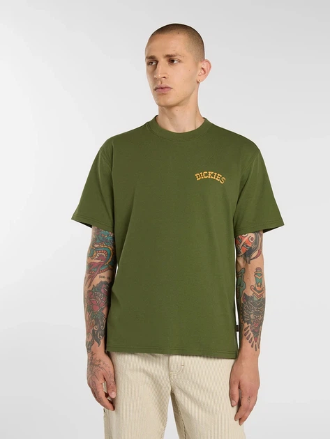 Футболка бавовняна довга чоловіча Dickies Bettsville Ss DK0A8887K721 L Хакі (800070354537) - зображення 2