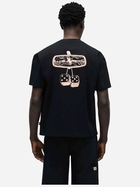 Футболка бавовняна довга чоловіча Dickies Polk Ss DK0A88GOBLK1 S Чорна (800070354596) - зображення 2