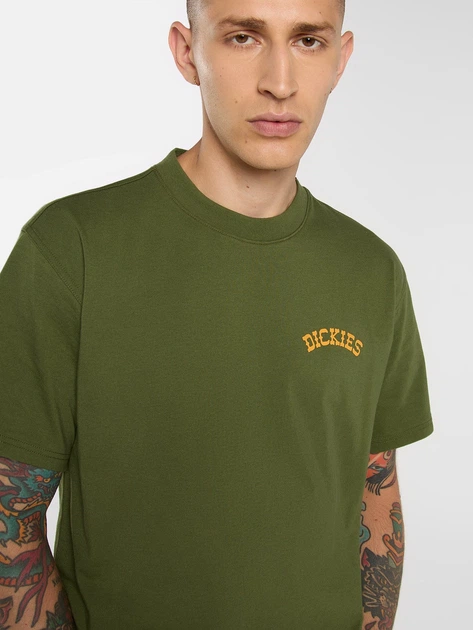Футболка бавовняна довга чоловіча Dickies Bettsville Ss DK0A8887K721 XL Хакі (800070354538) - зображення 4