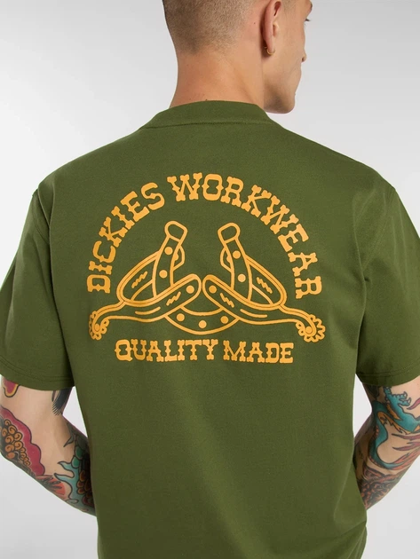 Футболка бавовняна довга чоловіча Dickies Bettsville Ss DK0A8887K721 XL Хакі (800070354538) - зображення 6