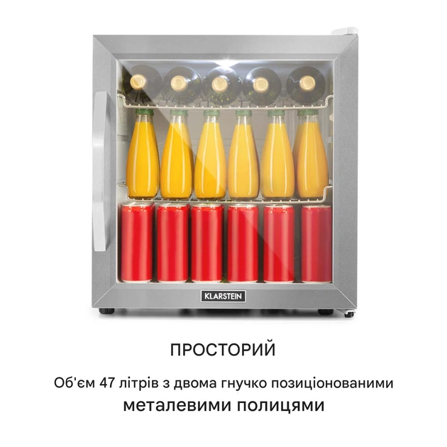 Холодильник-витрина KLARSTEIN Beersafe L Crystal White 47 л (10033121) - Фото 3 Холодильник-витрина KLARSTEIN Beersafe L Crystal White 47 л (10033121) - изображение 3