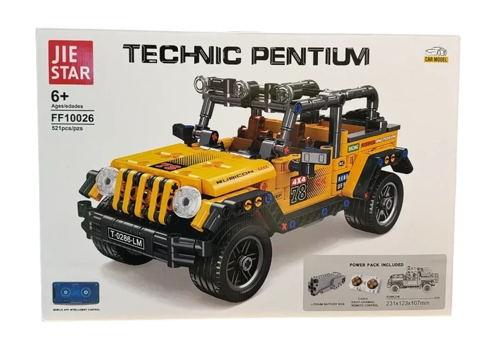 Конструктор машина на радіокеруванні Спорткар Jeep Wrangler Jie Star 521 деталі - Фото 4 Конструктор машина на радіокеруванні Спорткар Jeep Wrangler Jie Star 521 деталі - зображення 4