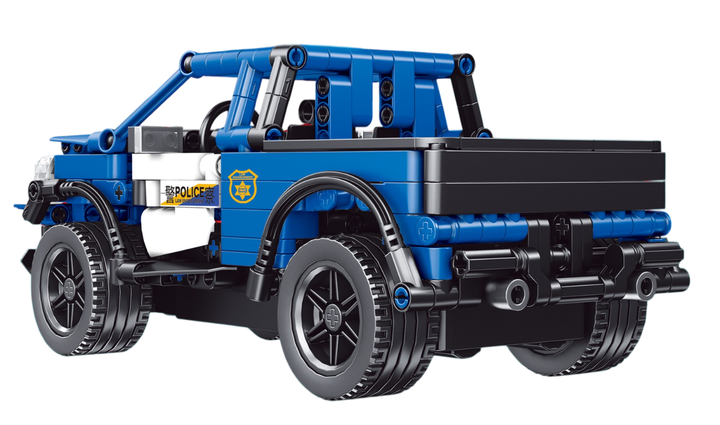 Конструктор машина на радиоуправлении Полицейский автомобиль Пикап Block RC Car 403 детали - изображение 2