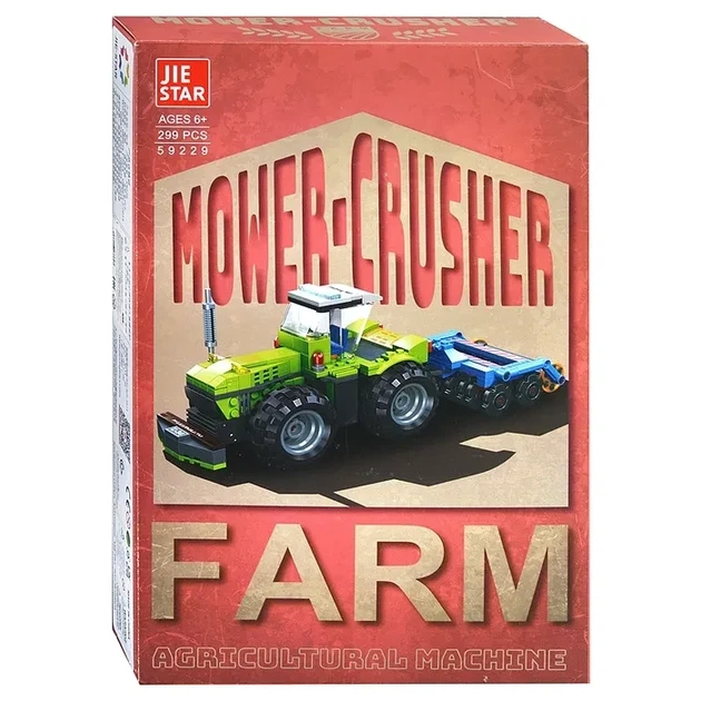 Конструктор Трактор із причепом Спецтехніка Jie Star Farm 299 деталей - зображення 2