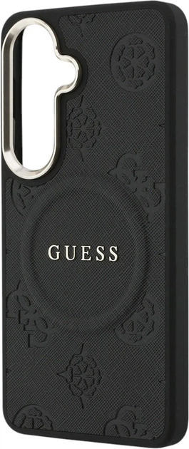Чохол Guess Saffiano Peony Embossed Ring MagSafe для Samsung Galaxy S26 Plus Black (GUHMS26MPSAMSECK) - зображення 6