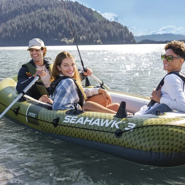 Надувная Лодка Интекс Intex Seahawk 3 с надувными сиденьями 295 x 137 x 43 см Трёхместная - Фото 10 Надувная Лодка Интекс Intex Seahawk 3 с надувными сиденьями 295 x 137 x 43 см Трёхместная - изображение 10