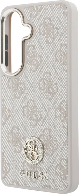 Etui Guess 4G Big Rhinestone Triangle Strap MagSafe do Samsung Galaxy S26 Pink (GUHMS26SP4G4DCSP) - obraz 6