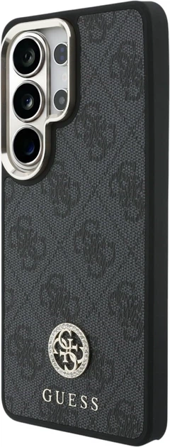 Etui Guess 4G Big Rhinestone Triangle Strap MagSafe do Samsung Galaxy S26 Ultra Black (GUHMS26LP4G4DCSK) - obraz 3