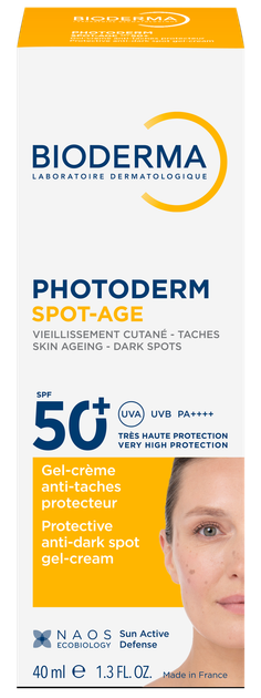 Біодерма Фотодерм Спот Ейдж SPF 50+ Bioderma Photoderm Spot-Age Antioxidant Gel Creme 40 мл - Фото 2 Біодерма Фотодерм Спот Ейдж SPF 50+ Bioderma Photoderm Spot-Age Antioxidant Gel Creme 40 мл - зображення 2